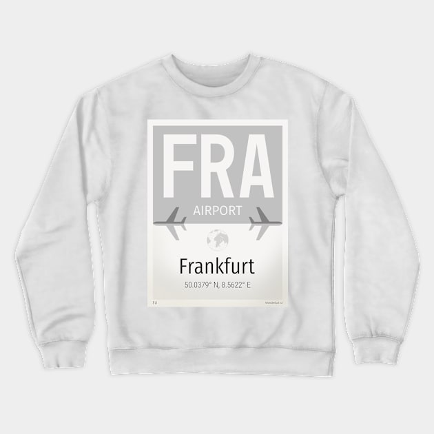 FRA Frankfurt airport Crewneck Sweatshirt by Woohoo